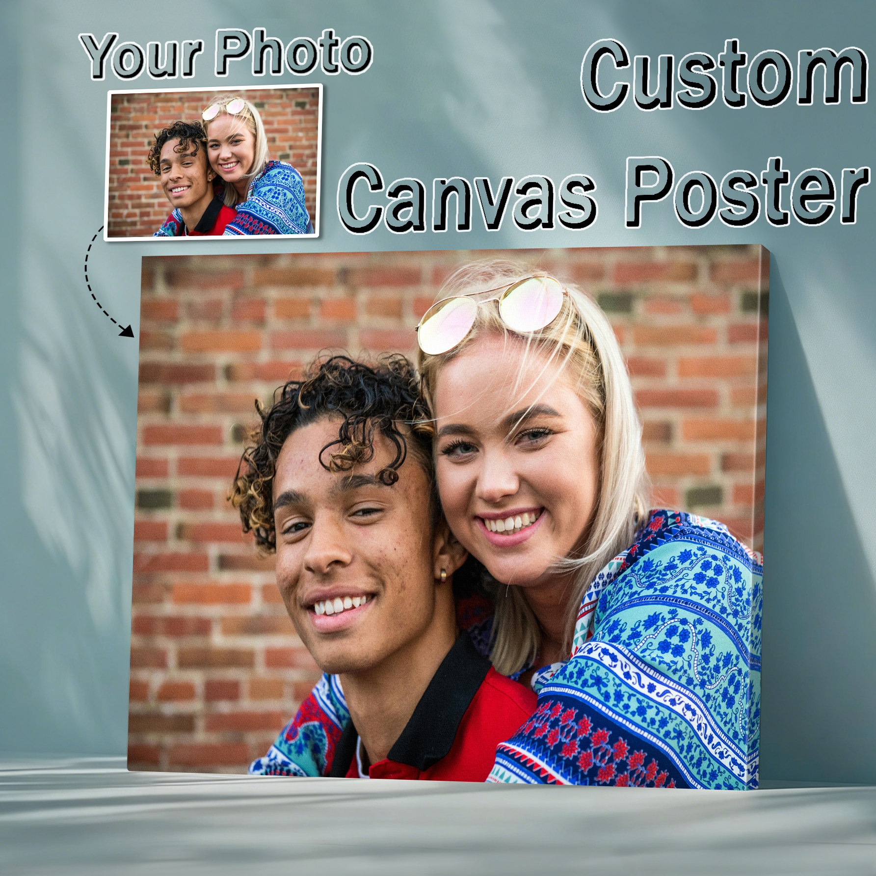 Pet Portrait Custom - 1Pc Personalized Custom Canvas Poster -
