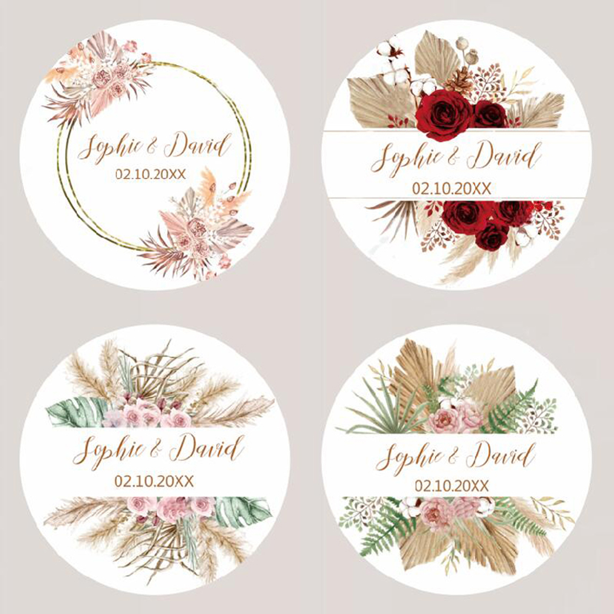 96Pcs Pampas Grass Stickers fo - Personalised Candle Label 리뷰 및 가격