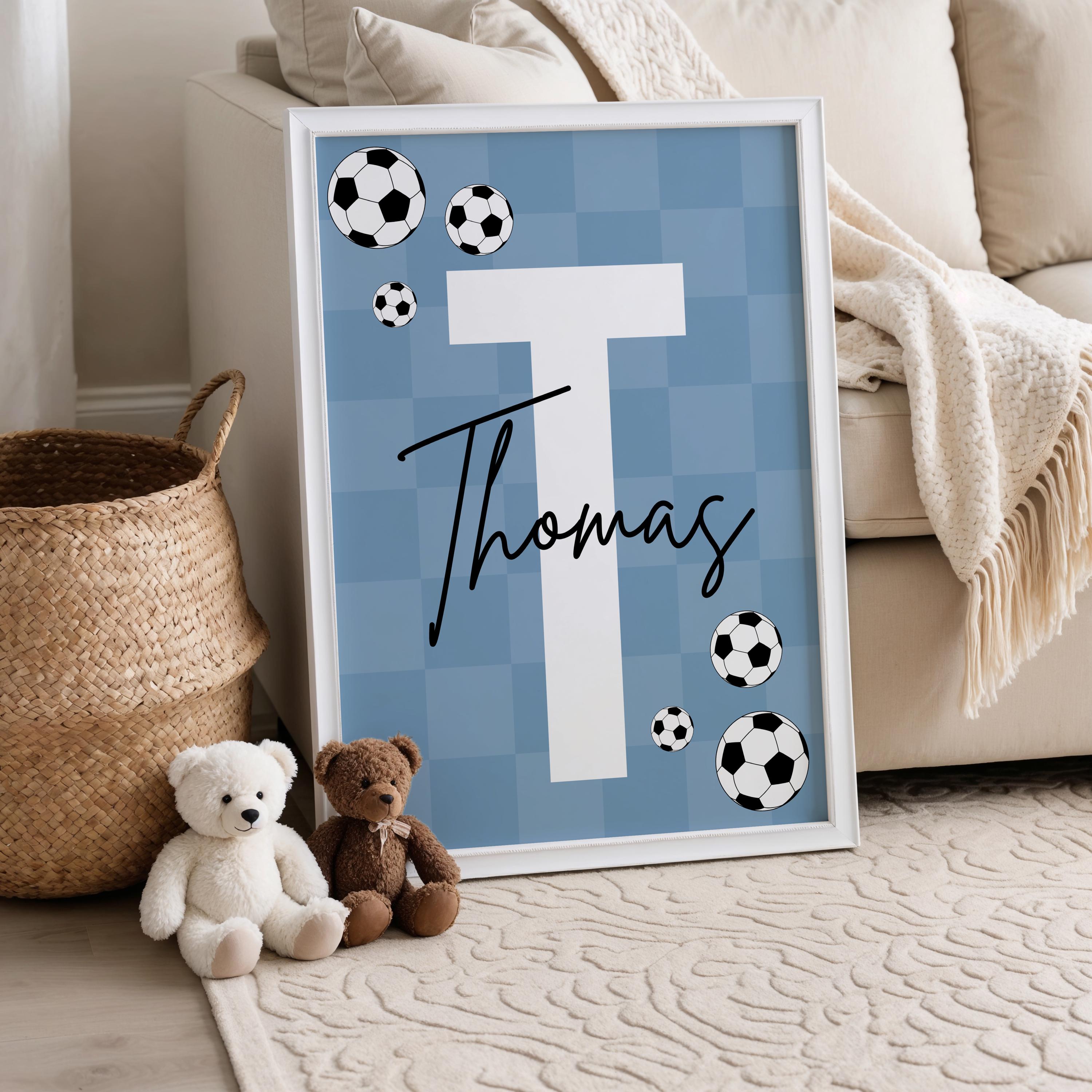 Custom Soccer Wall Art Set Aff - Personalized Name Box 리뷰 및 가격