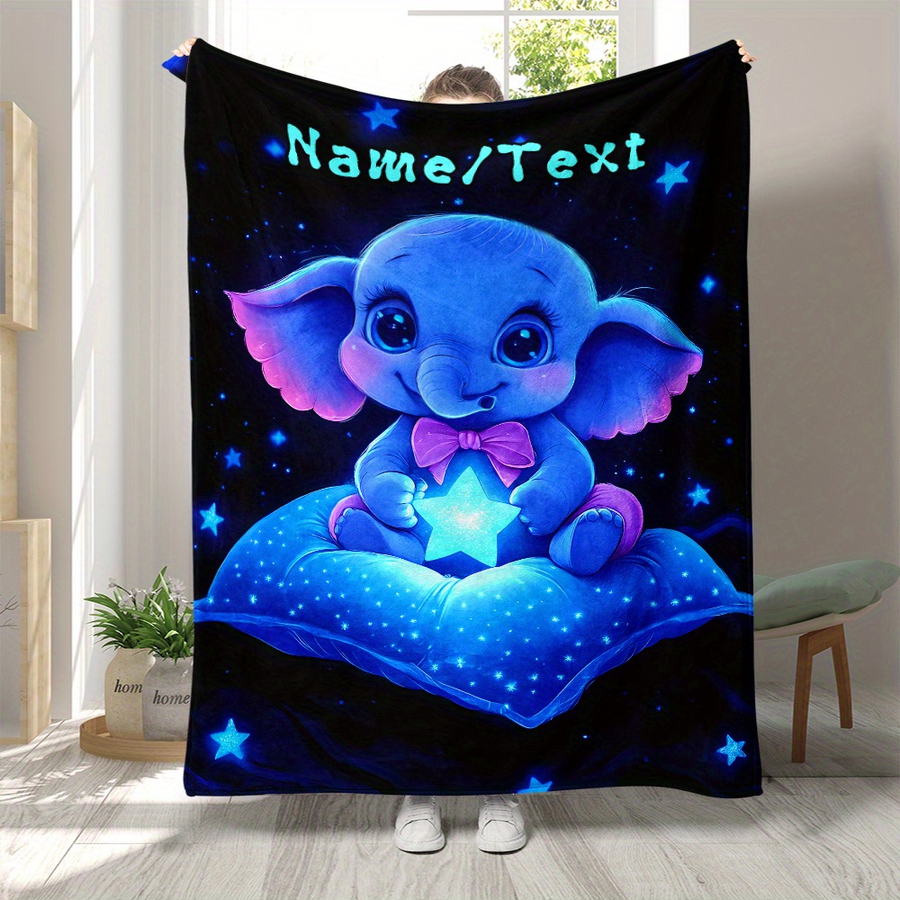 Personalized Cute Blue Elephan - Custom Night Sky 리뷰 및 가격