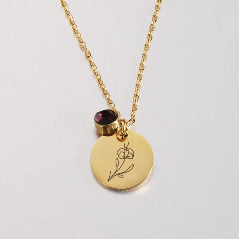 Birth Month Flowers Clipart Fl - Birth Flower Necklace 리뷰 및 가격