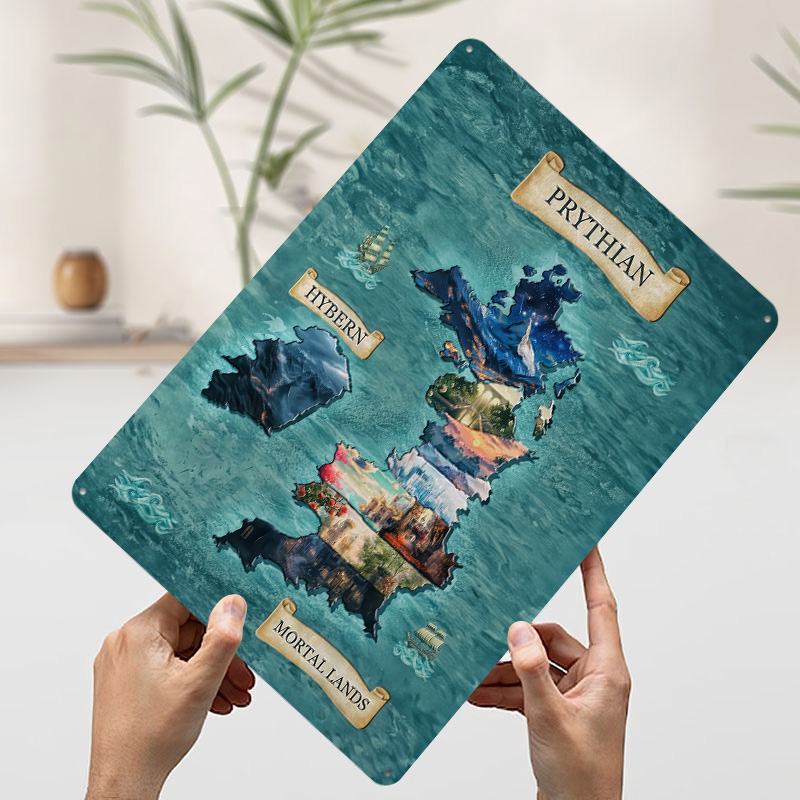 Fantasy Map of Prythian and Hy - Custom Map Poster 리뷰 및 가격