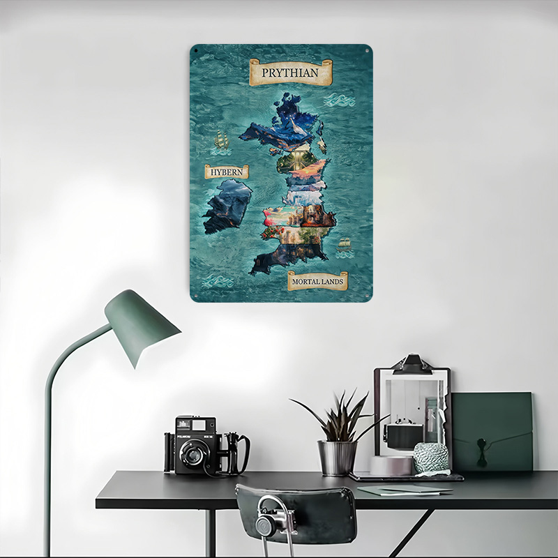 Fantasy Map of Prythian and Hy - Custom Map Poster 리뷰 및 가격
