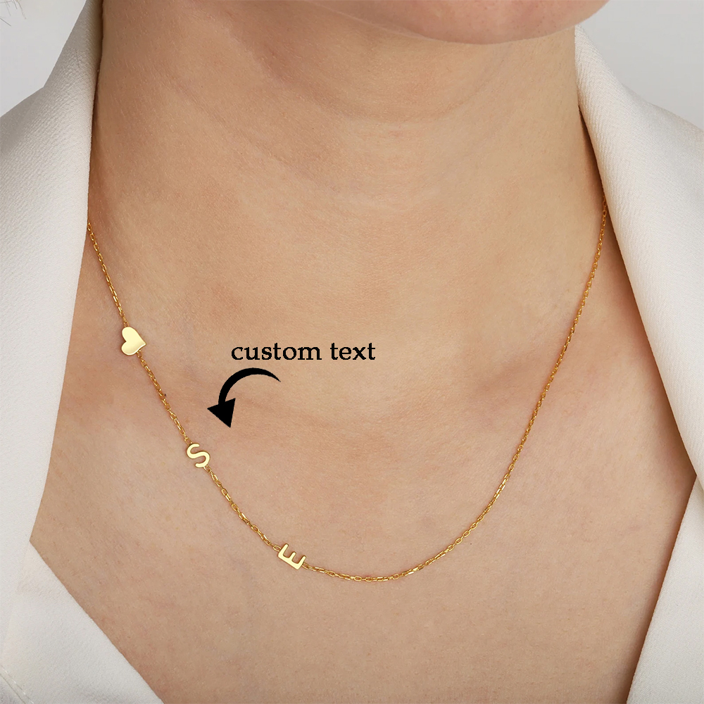 Custom Heart Sideways Letter I - Name Necklace Custom 리뷰 및 가격
