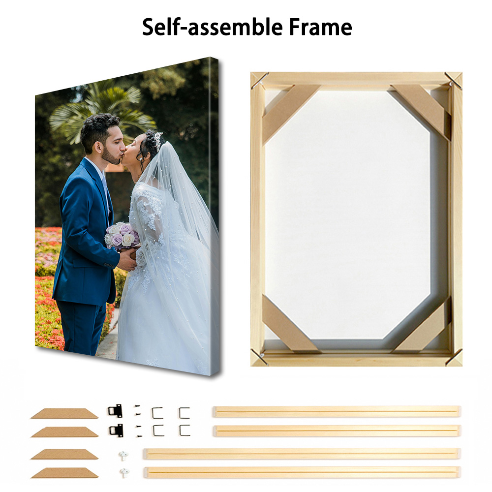 1 Pc Customized Photos on Canv - Engraved Wood Frame 리뷰 및 가격