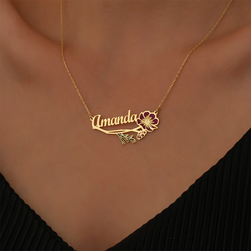 Personalized Colorfuls Birth F - Name Necklace Custom 리뷰 및 가격