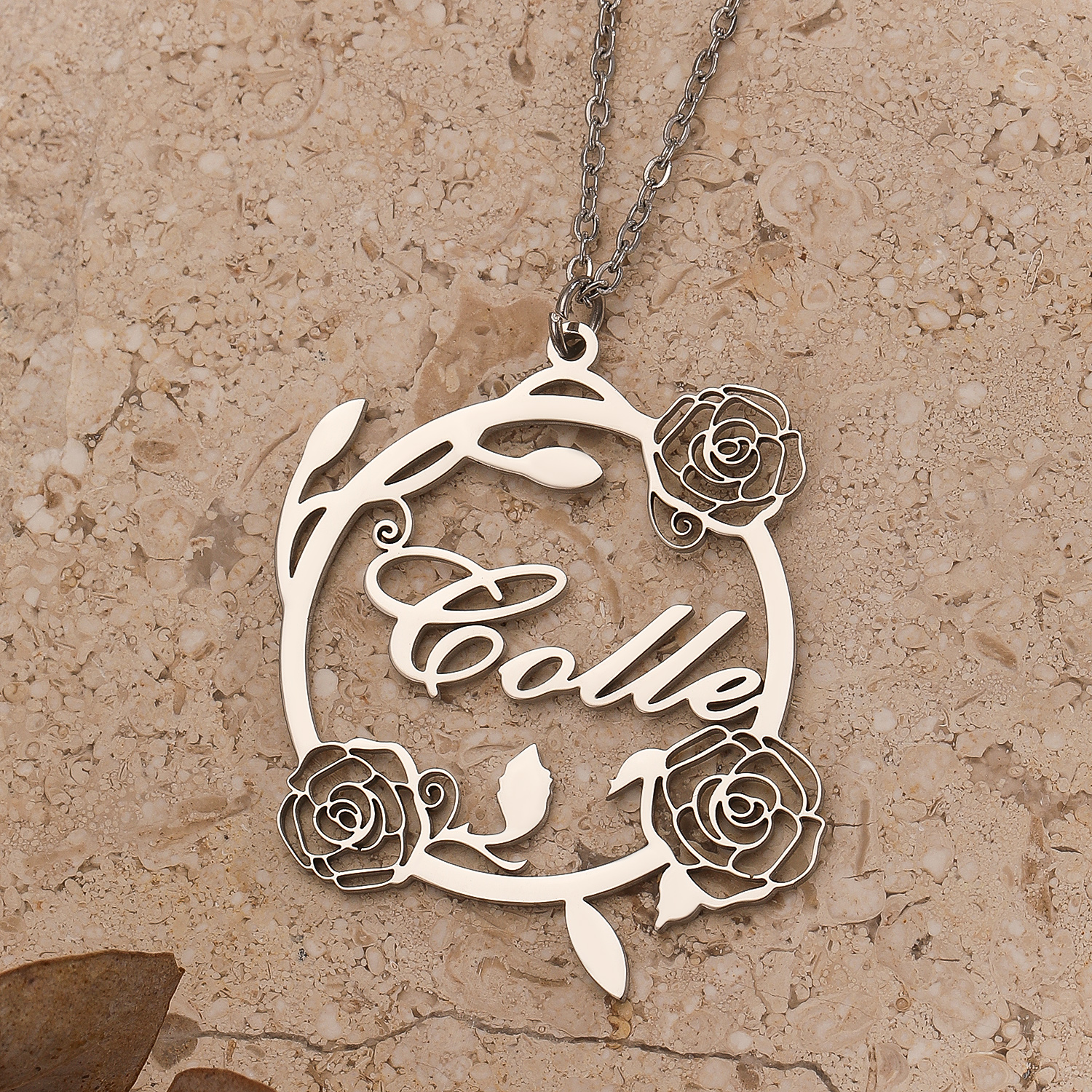 1pc Custom Rose Flower Name Ne - Name Necklace Custom 리뷰 및 가격