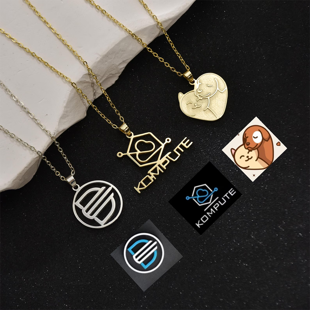 Custom Company Logo Necklace P - Name Necklace Custom 리뷰 및 가격