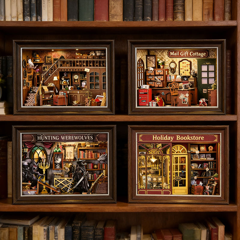 DIY 3D Wooden Book Nook Kit Mi - Engraved Wood Frame 리뷰 및 가격