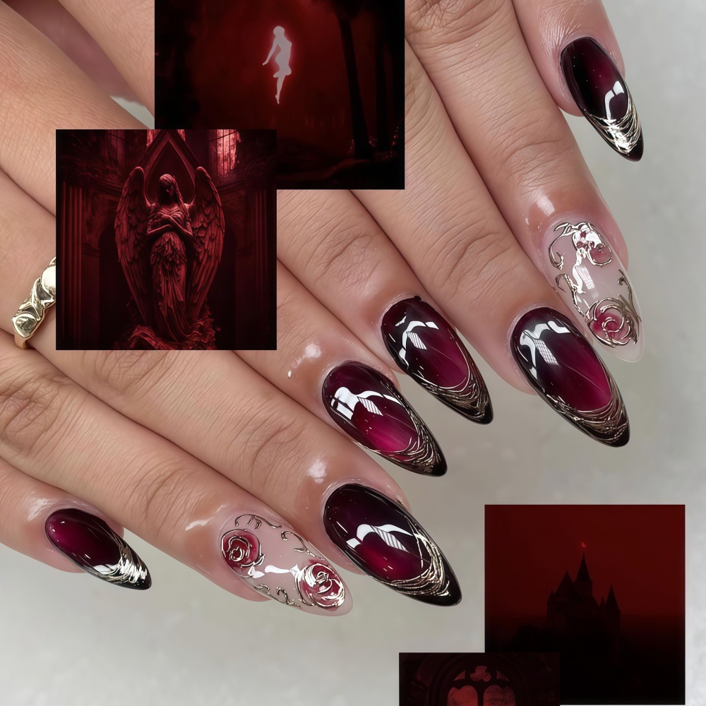 3D fake nails for women girls  - Pressed Flower Art 리뷰 및 가격
