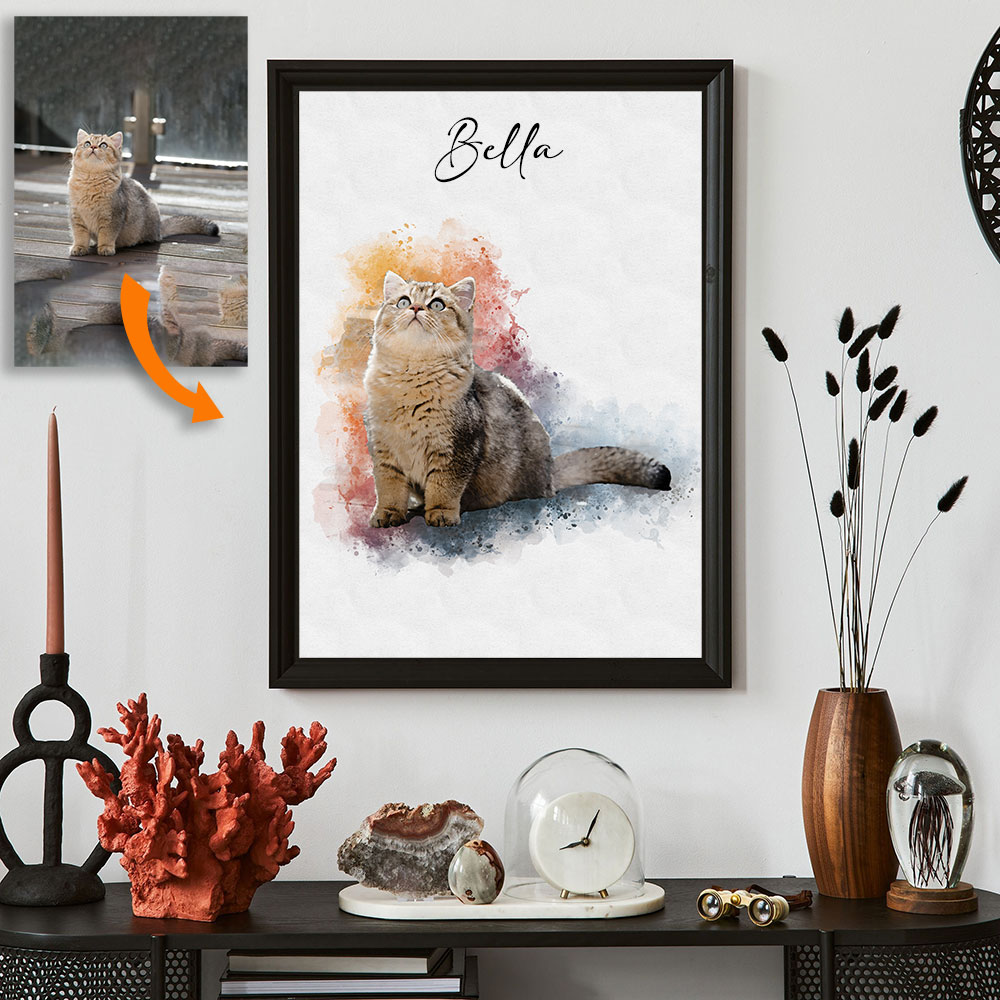 Custom Pet Portrait from Photo - Pet Portrait Custom 리뷰 및 가격