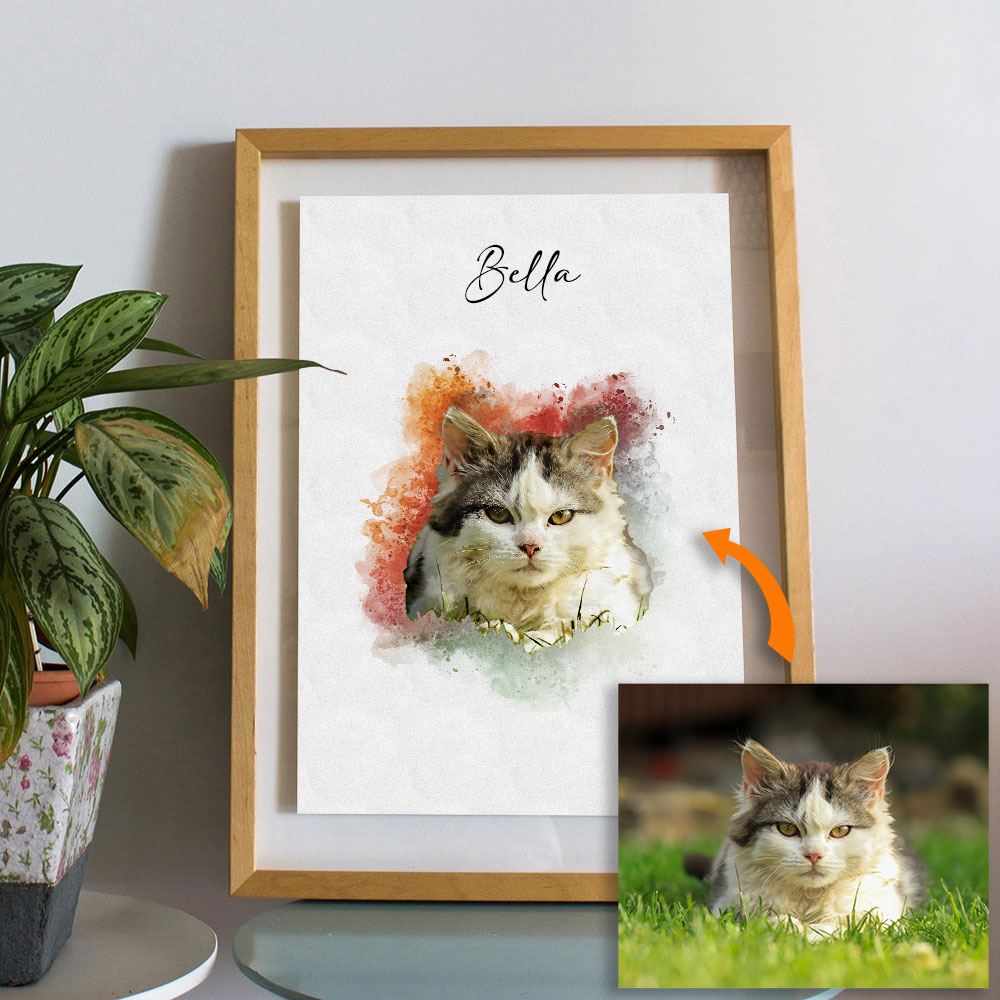 Custom Pet Portrait from Photo - Pet Portrait Custom 리뷰 및 가격