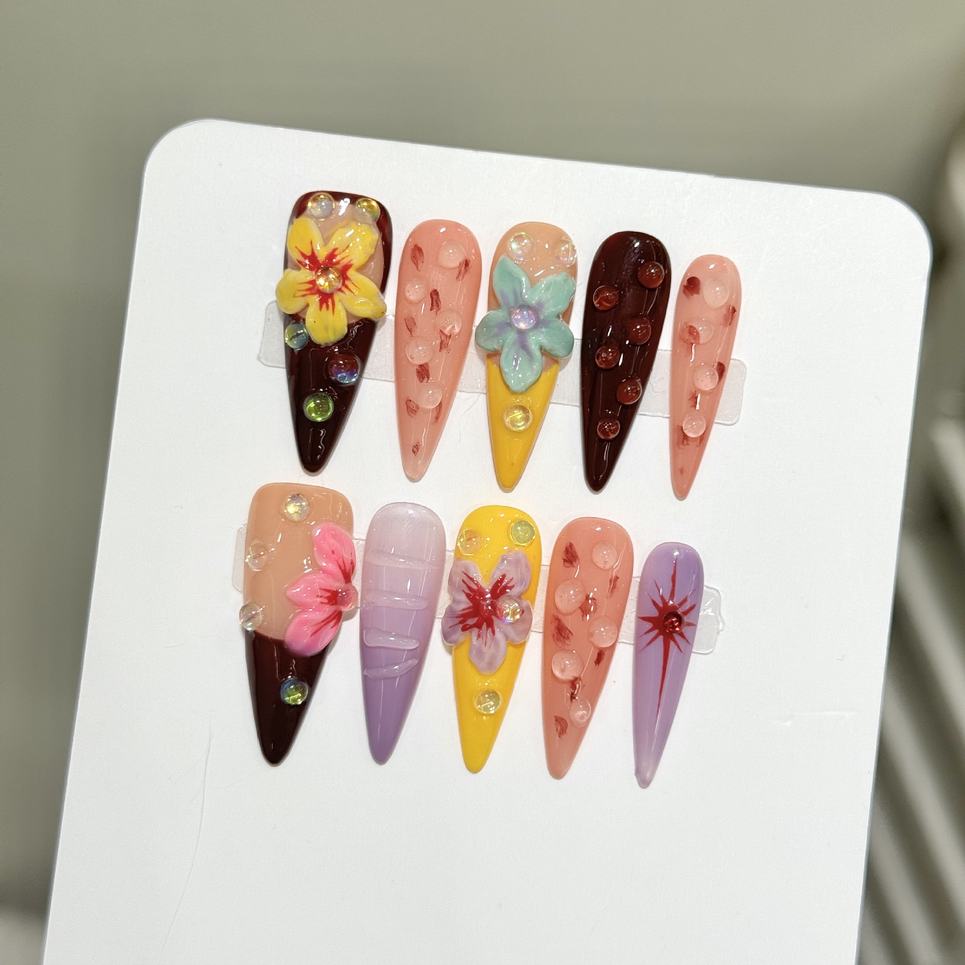 10pcs Handmade Summer Press on - Pressed Flower Art 리뷰 및 가격