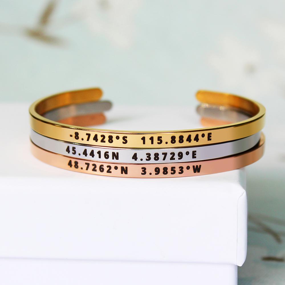 4mm Width Custom Coordinates B - Coordinates Bracelet 리뷰 및 가격