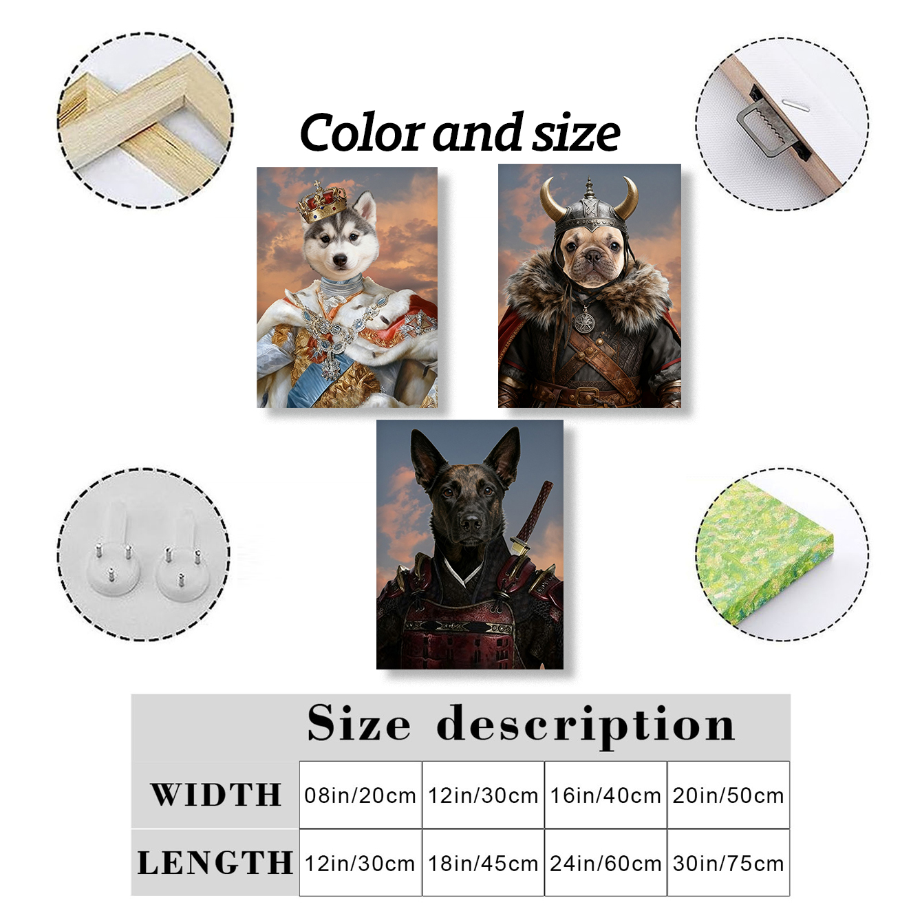 Customized Canvas Painting Roy - Pet Portrait Custom 리뷰 및 가격