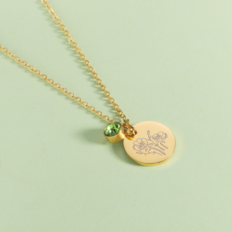 Crystal Birthstone Necklace fo - Birth Flower Necklace 리뷰 및 가격