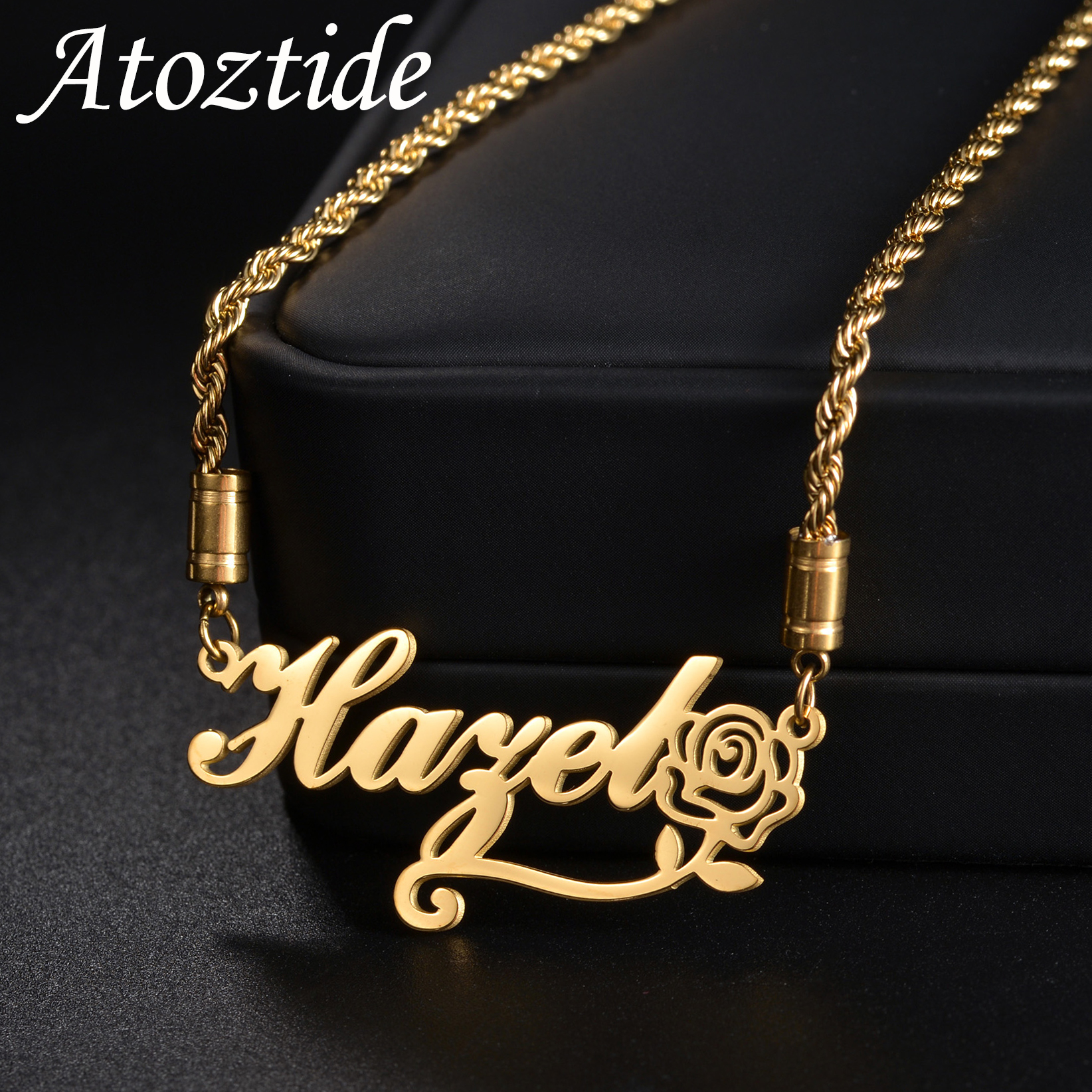 Atoztide Personalized Custom N - Birth Flower Necklace 리뷰 및 가격