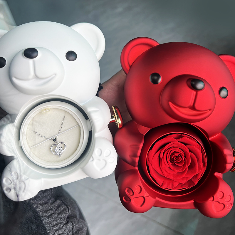 Eternal Rose Teddy Bear Jewelr - Name Necklace Custom 리뷰 및 가격