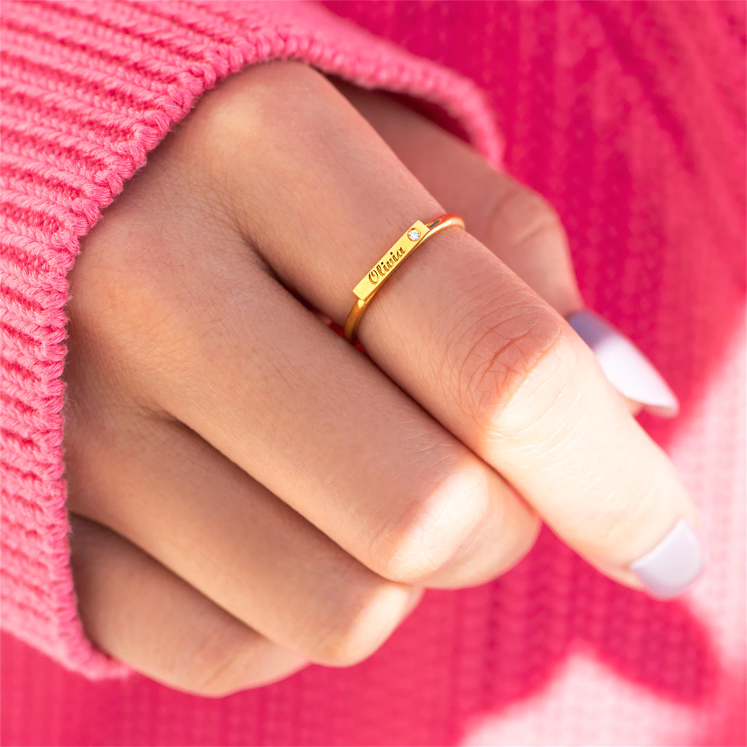 PERSONALIZED ENGRAVED MINIMALI - Initial Ring Custom 리뷰 및 가격