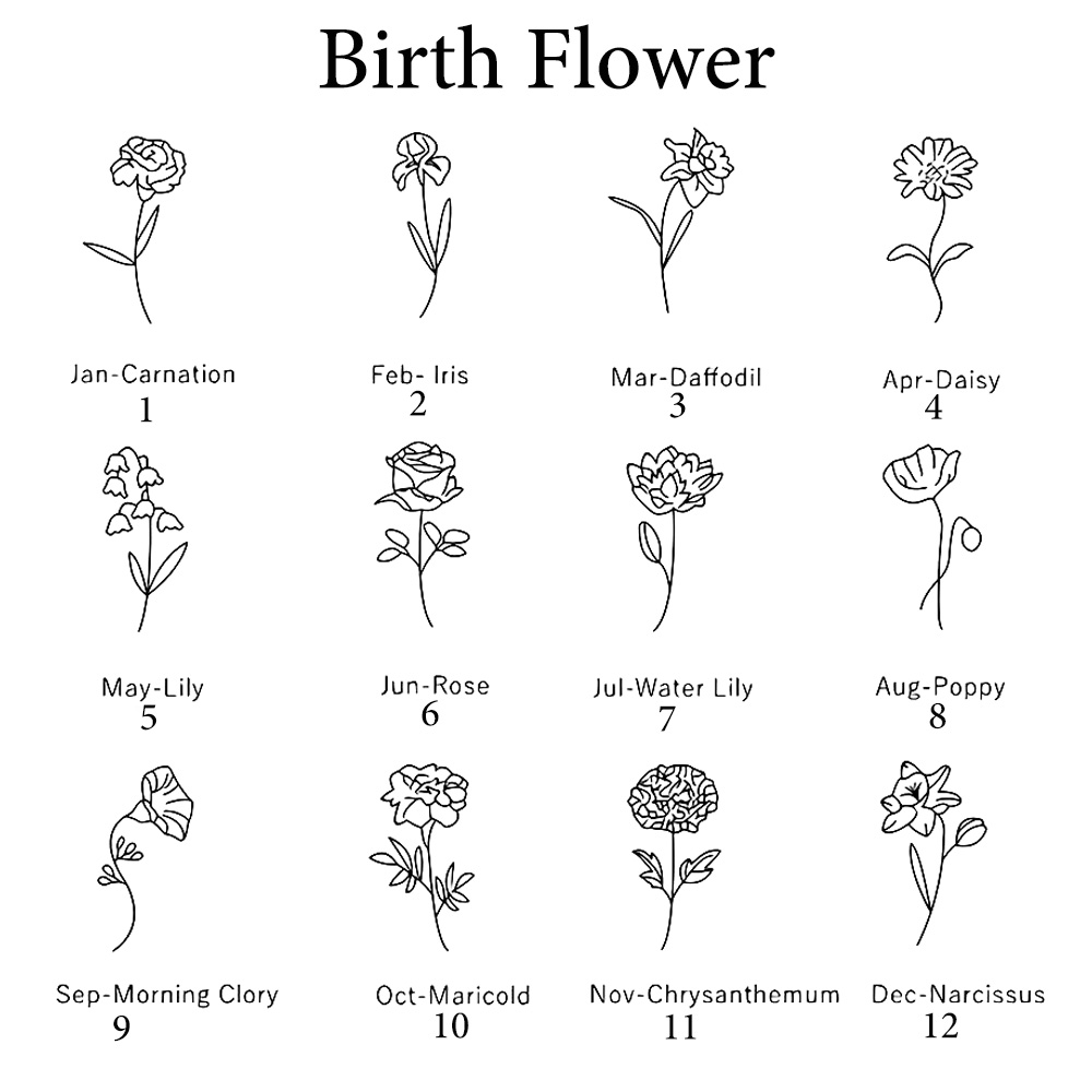 Haiyufly Custom Name Necklace  - Birth Flower Necklace 리뷰 및 가격