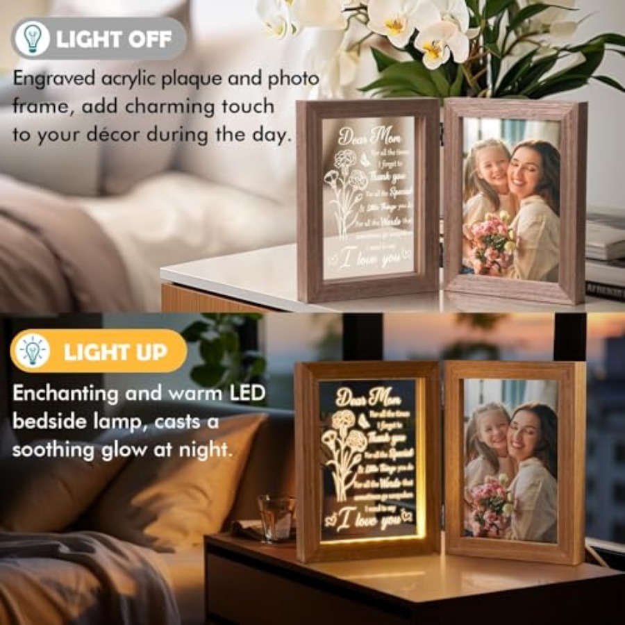 Mom Gifts from Daughters Son C - Engraved Wood Frame 리뷰 및 가격