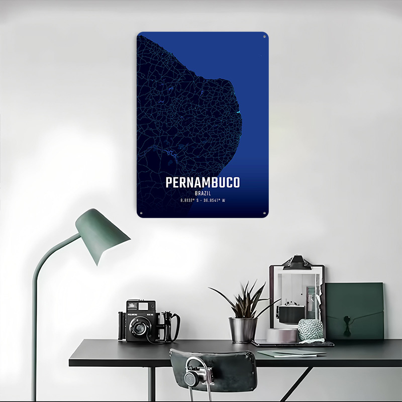 Pernambuco Midnight City Map M - Custom Map Poster 리뷰 및 가격
