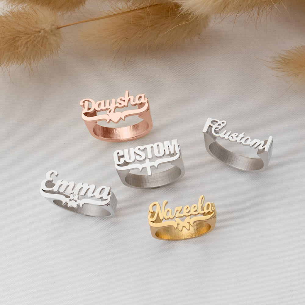 Customized Name Rings, Persona - Initial Ring Custom 리뷰 및 가격