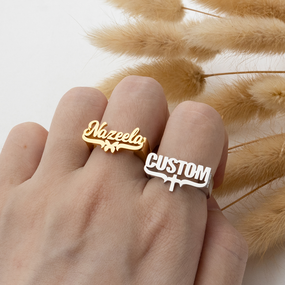 Customized Name Rings, Persona - Initial Ring Custom 리뷰 및 가격