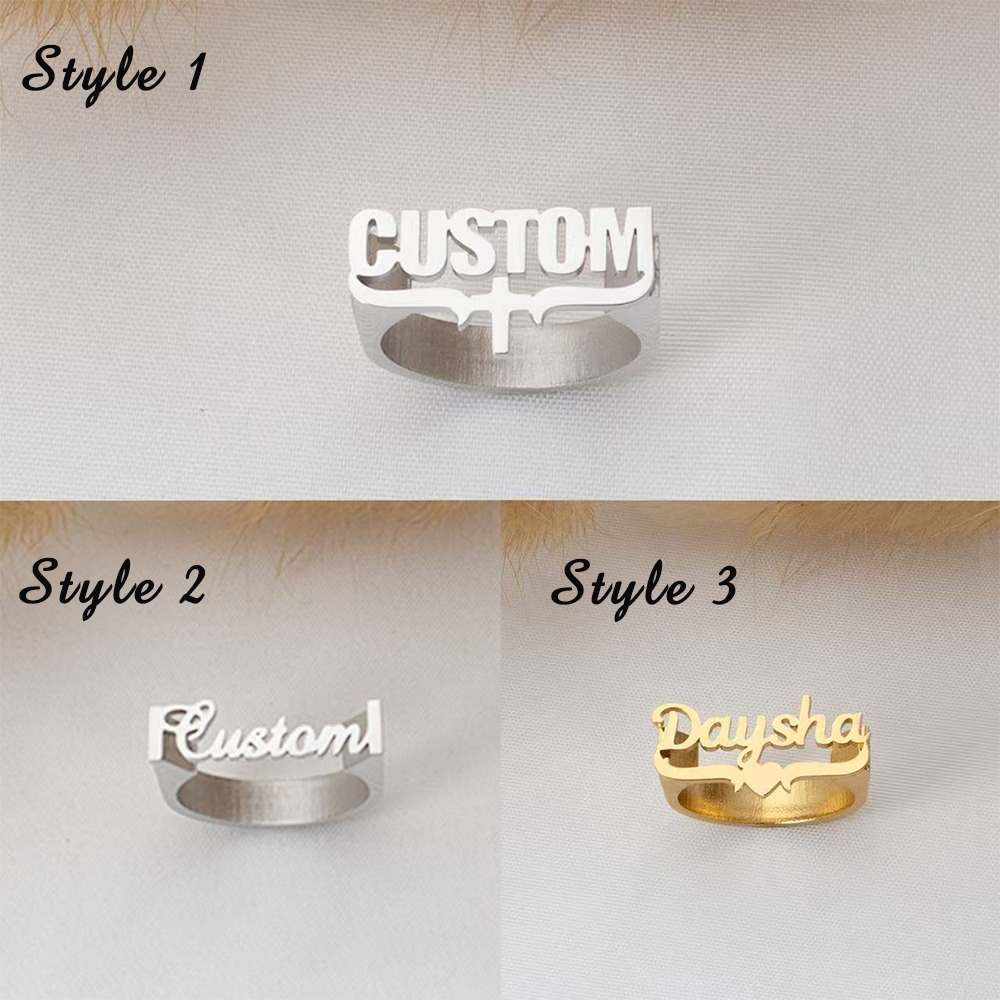 Customized Name Rings, Persona - Initial Ring Custom 리뷰 및 가격