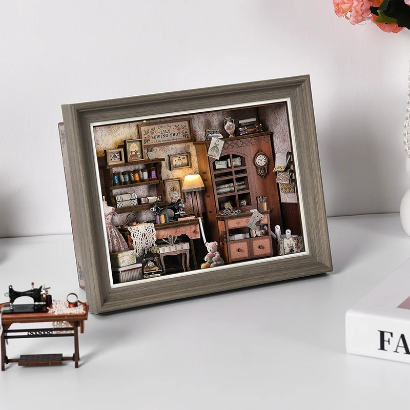DIY Book Nook Kit 3D Miniature - Engraved Wood Frame 리뷰 및 가격