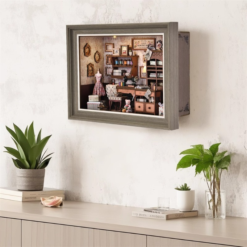 DIY Book Nook Kit 3D Miniature - Engraved Wood Frame 리뷰 및 가격