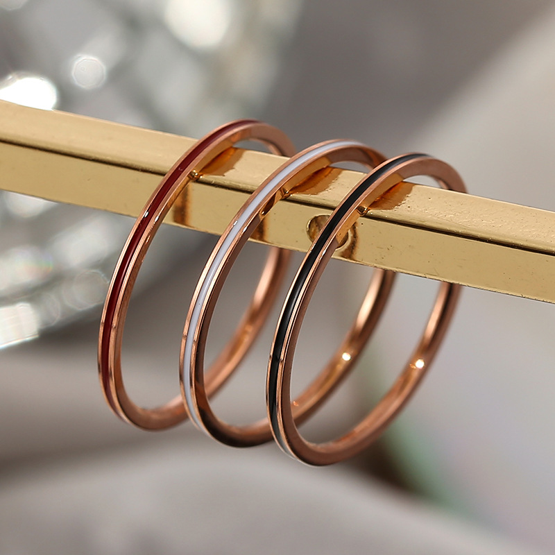 Titanium Steel Rose Gold Color - Initial Ring Custom 리뷰 및 가격