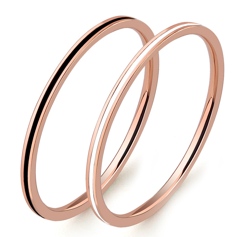 Titanium Steel Rose Gold Color - Initial Ring Custom 리뷰 및 가격