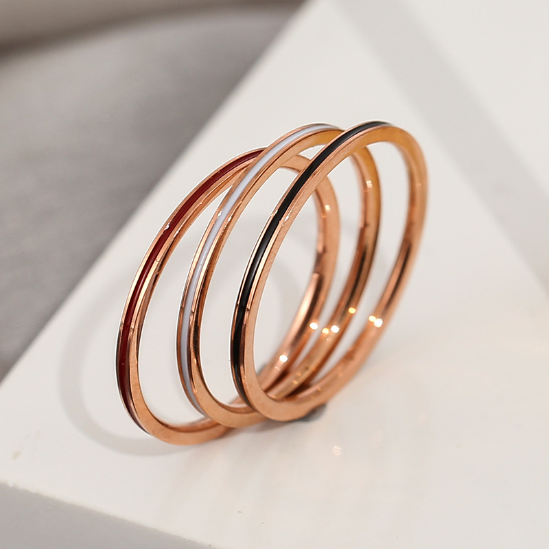 Titanium Steel Rose Gold Color - Initial Ring Custom 리뷰 및 가격