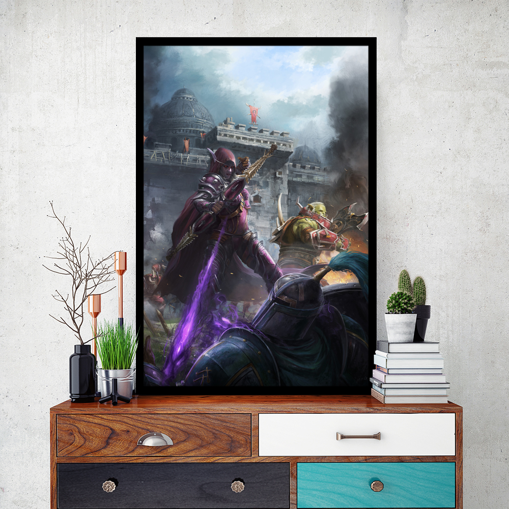 Sylvanas Windrunner Canvas Pos - Custom Map Poster 리뷰 및 가격