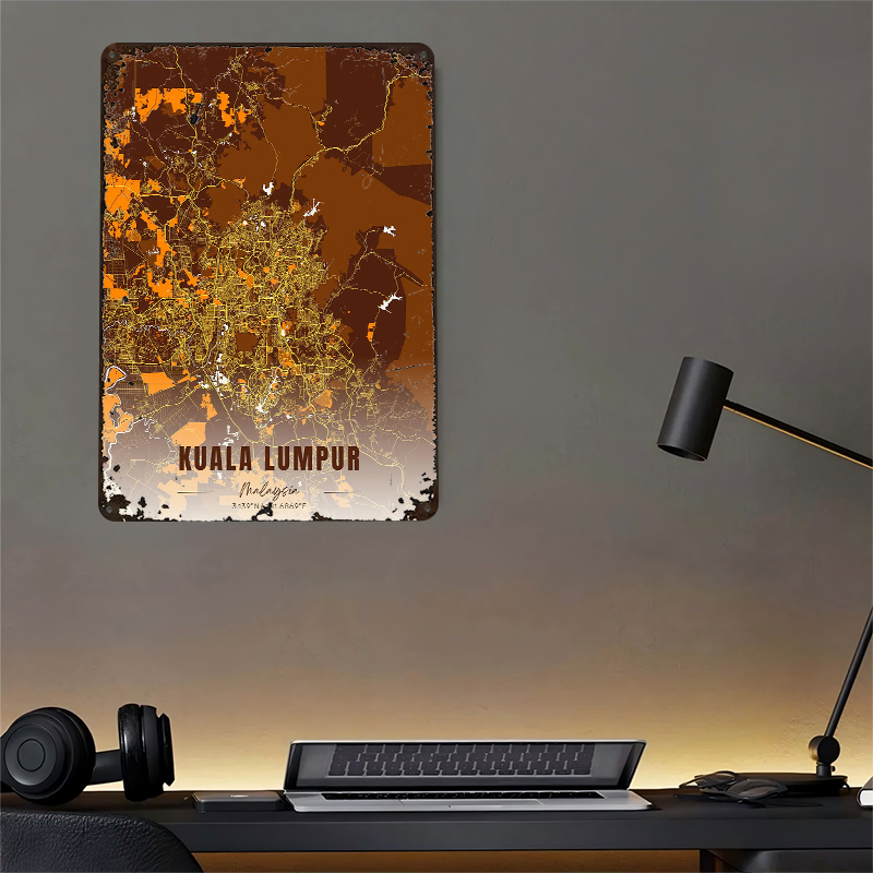 Kuala Lumpur Map Art Printed P - Custom Map Poster 리뷰 및 가격