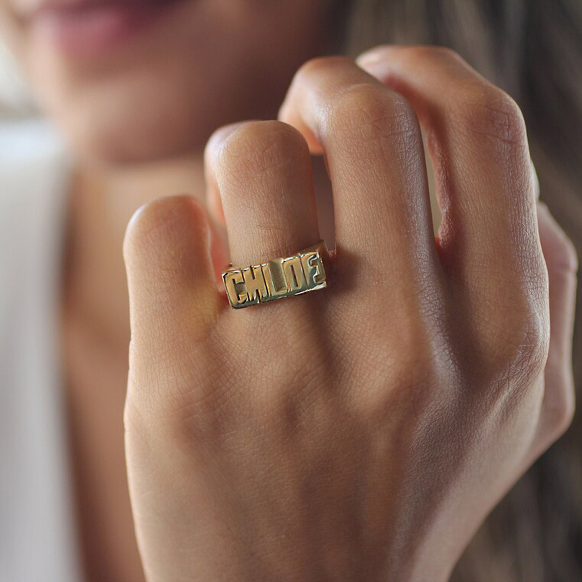 Custom Gold Gothic Rings for M - Initial Ring Custom 리뷰 및 가격