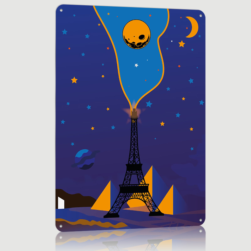 Eiffel Tower Night Sky Poster  - Custom Night Sky 리뷰 및 가격