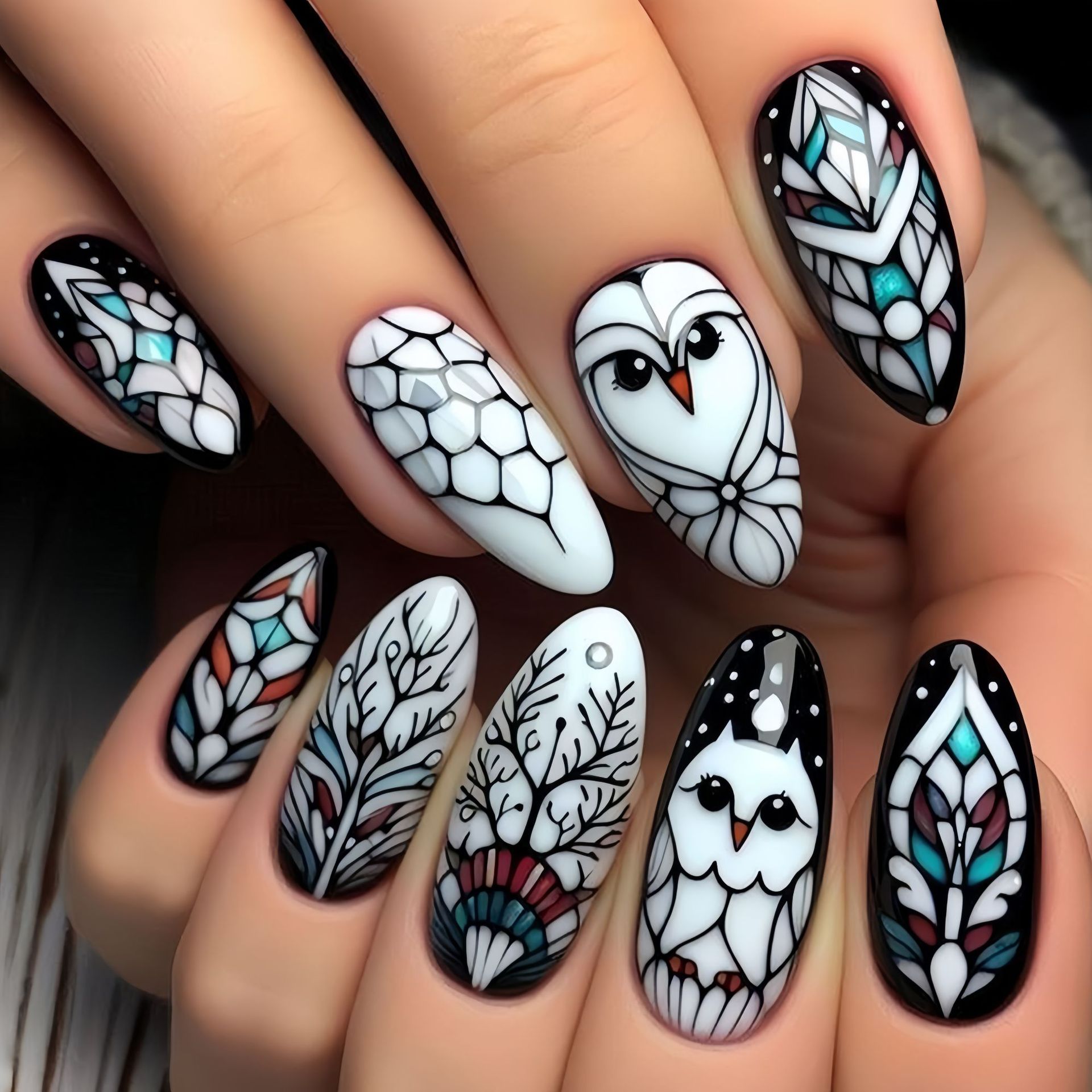 Medium long fake nails for wom - Pressed Flower Art 리뷰 및 가격