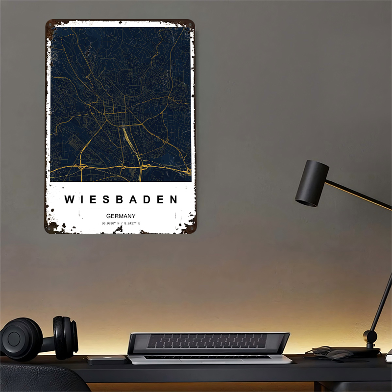 Wiesbaden City Map Printed Pos - Custom Map Poster 리뷰 및 가격