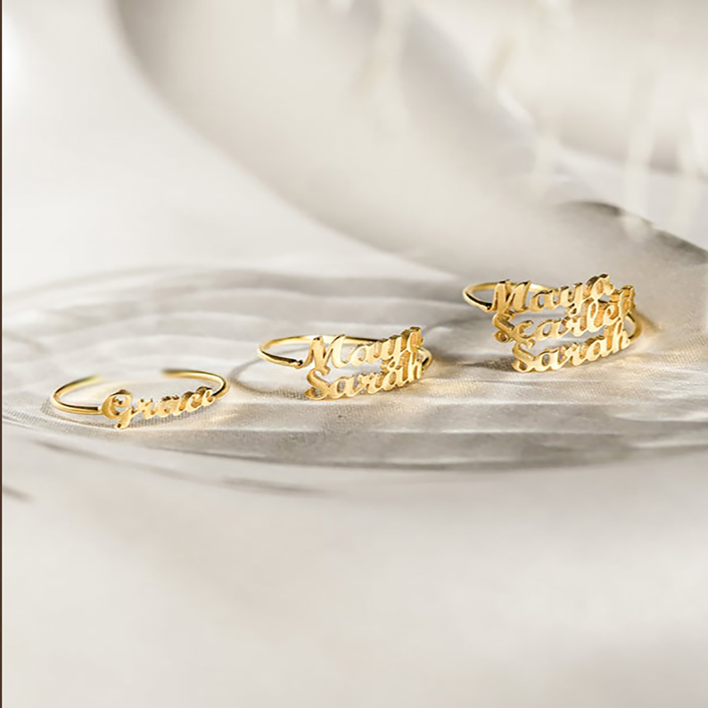 Personalized Custom  Name Ring - Initial Ring Custom 리뷰 및 가격
