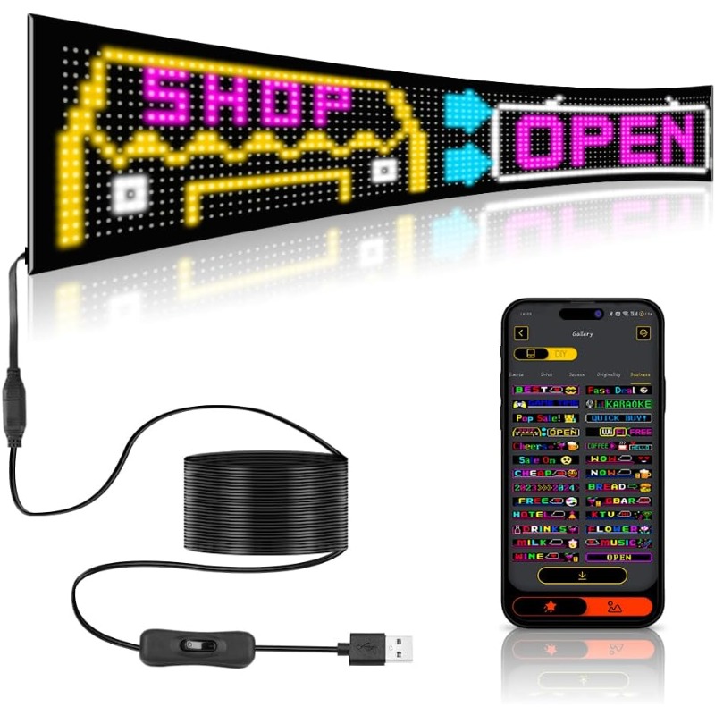 Programmable LED Sign Scrollin - Custom Map Poster 리뷰 및 가격