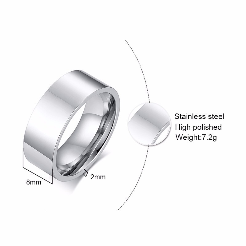 Vnox 8mm Classic Plain Ring fo - Initial Ring Custom 리뷰 및 가격