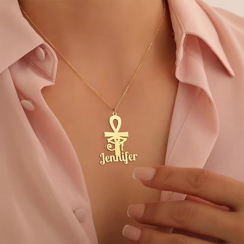 Custom Name Necklace Egyptian  - Name Necklace Custom 리뷰 및 가격