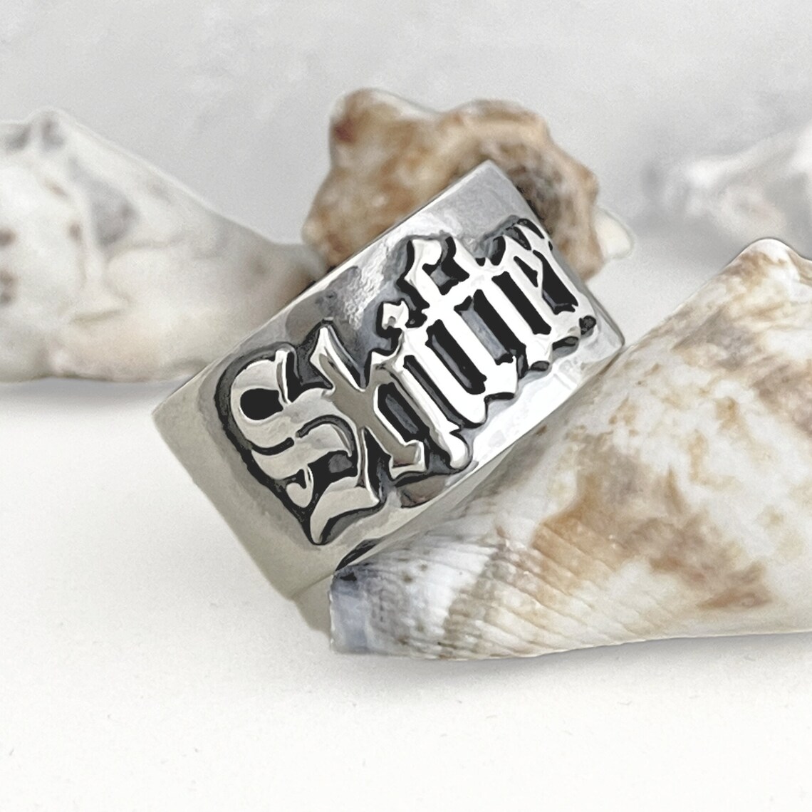 12MM Men' Gothic Rings Persona - Initial Ring Custom 리뷰 및 가격