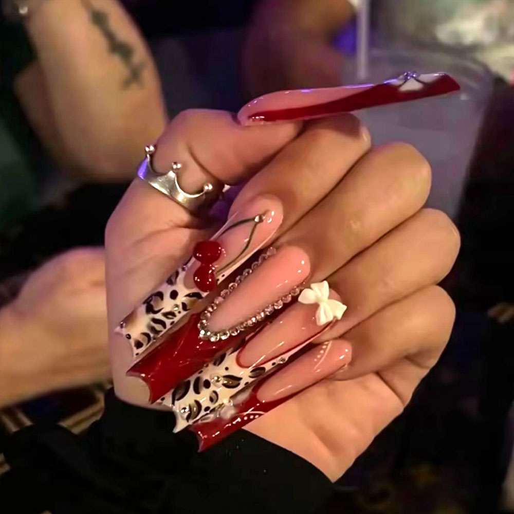 24pcs Wearable Press on Nails  - Pressed Flower Art 리뷰 및 가격