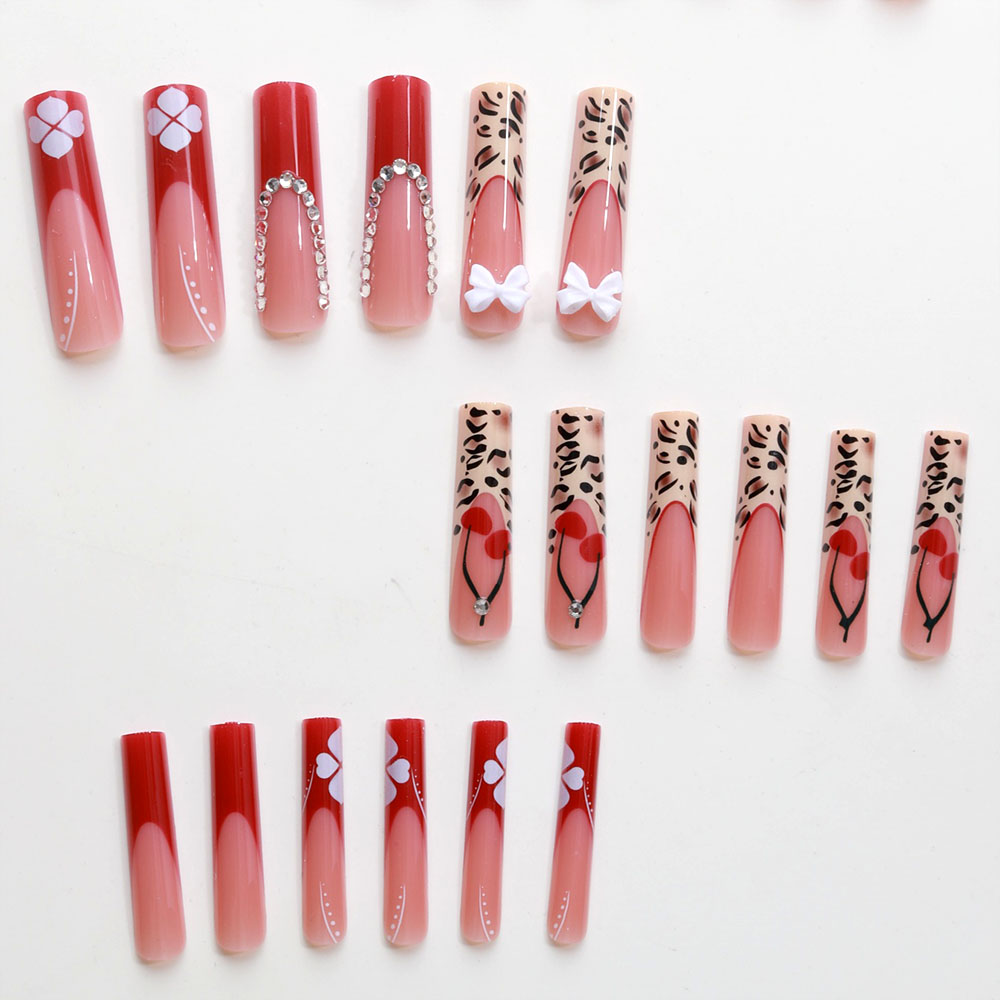 24pcs Wearable Press on Nails  - Pressed Flower Art 리뷰 및 가격