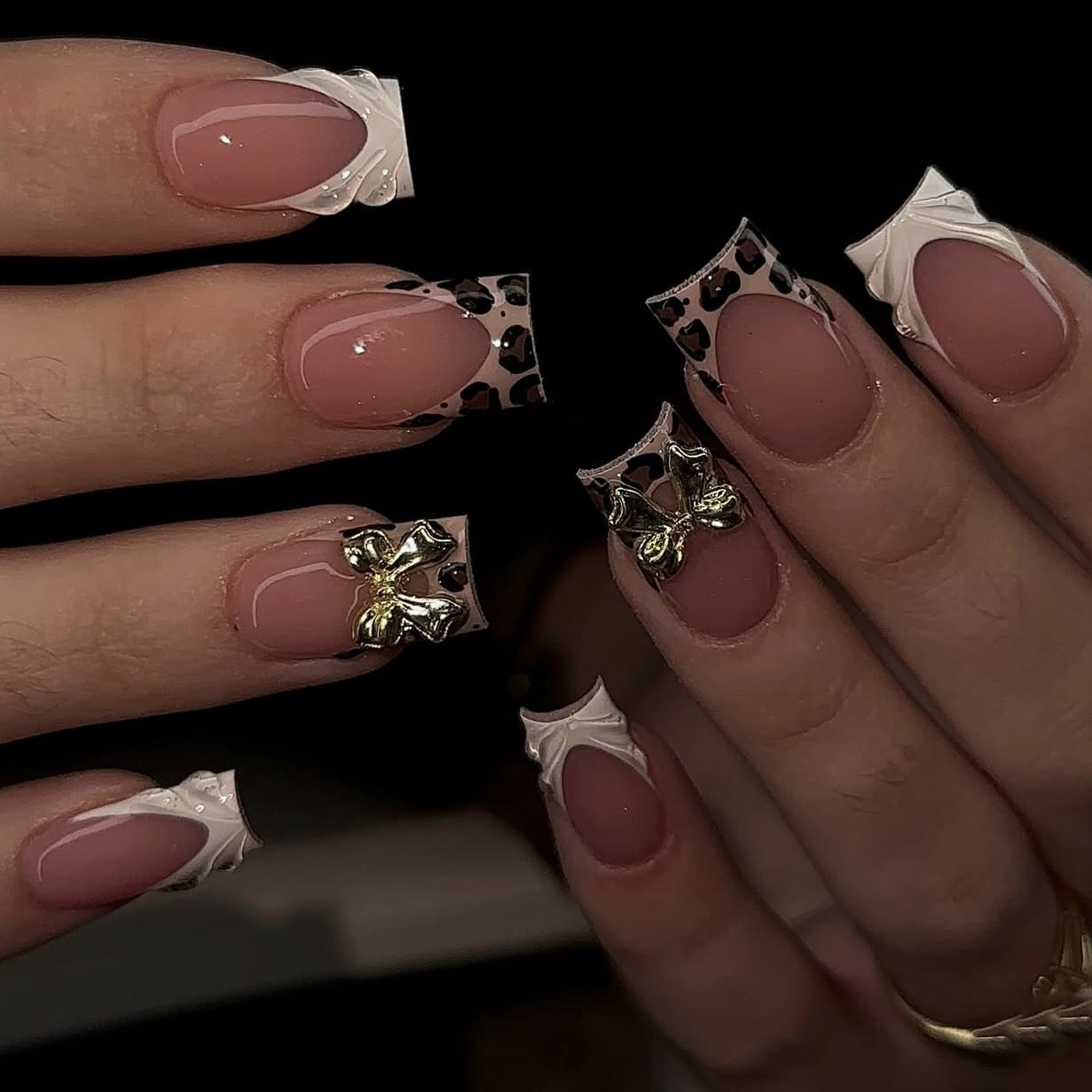 Short square fake nails for wo - Pressed Flower Art 리뷰 및 가격