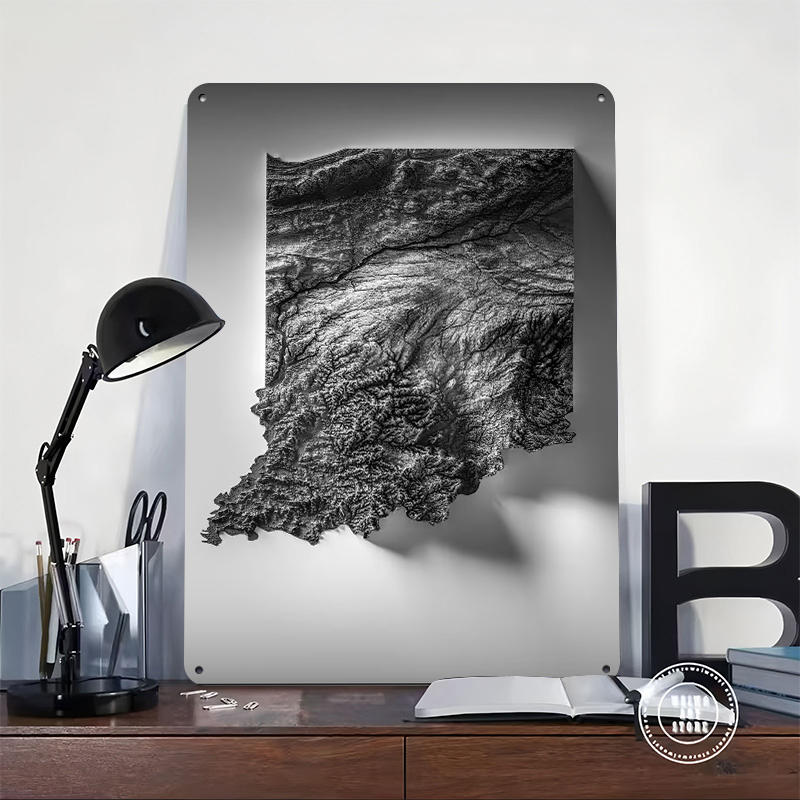 Indiana Topographic Map Printe - Custom Map Poster 리뷰 및 가격