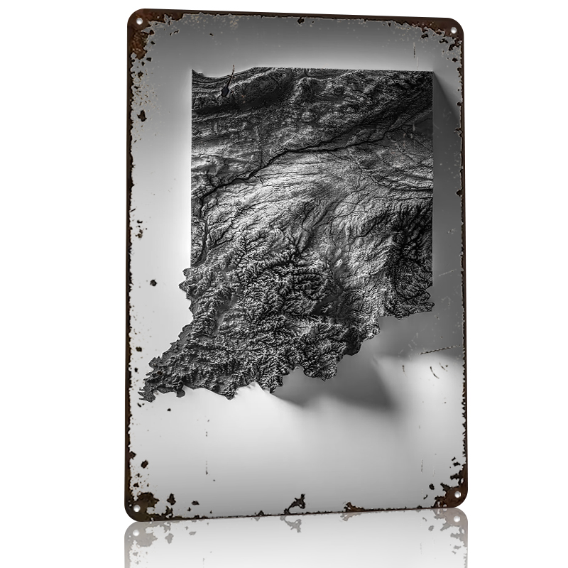 Indiana Topographic Map Printe - Custom Map Poster 리뷰 및 가격